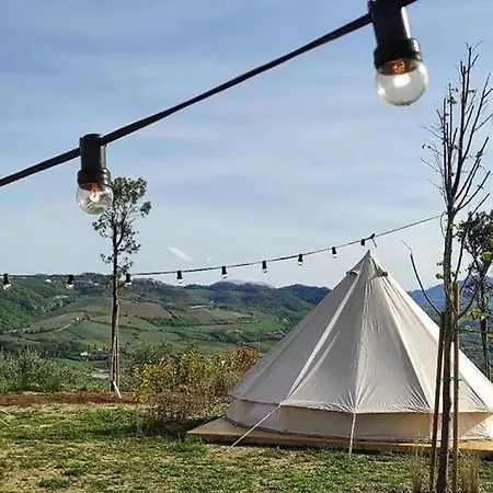 בית נופש Bell Tent In The Vineyard With Spectacular View Ortezzano