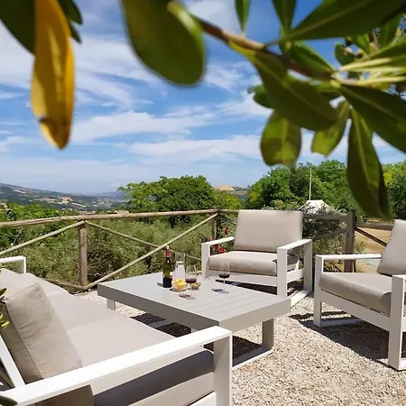 בית נופש Bell Tent In The Vineyard With Spectacular View Ortezzano